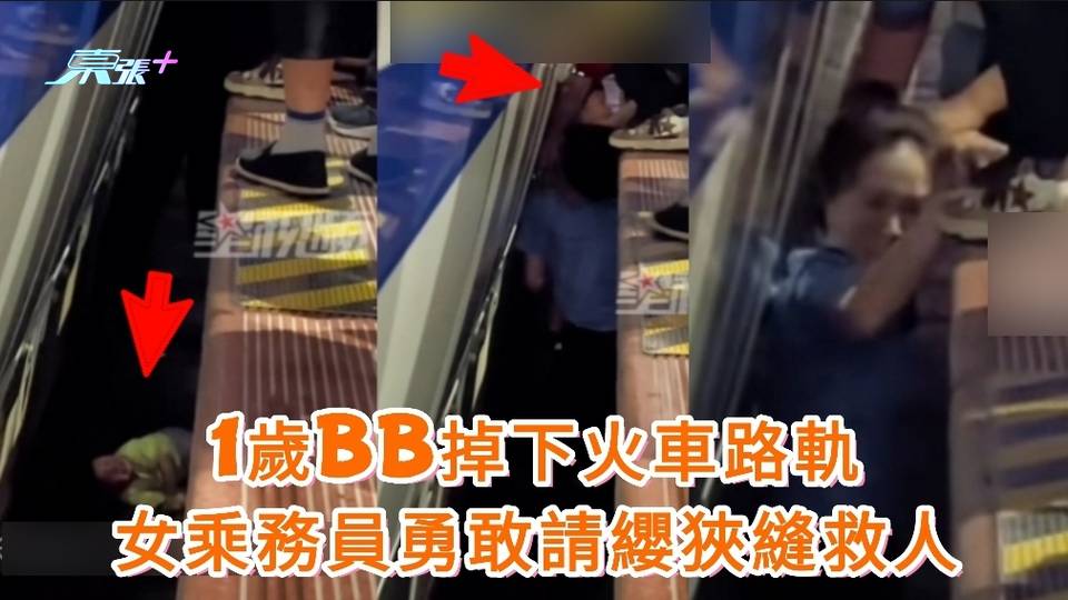 有片｜1歲BB掉下火車路軌 女乘務員勇敢請纓跳下救人