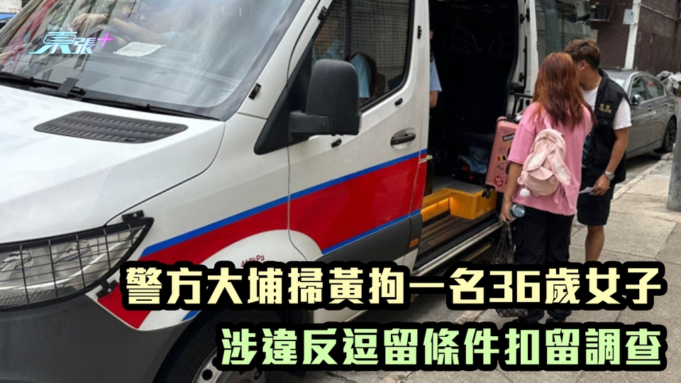 警方大埔掃黃拘一名36歲女子 涉違反逗留條件扣留調查