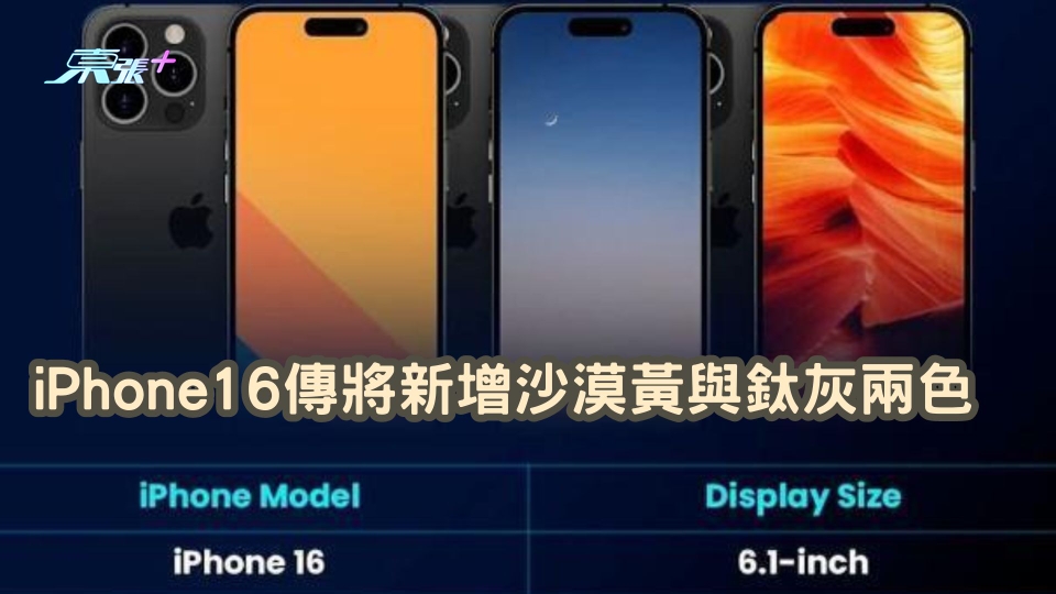 iPhone16傳將新增沙漠黃與鈦灰兩色